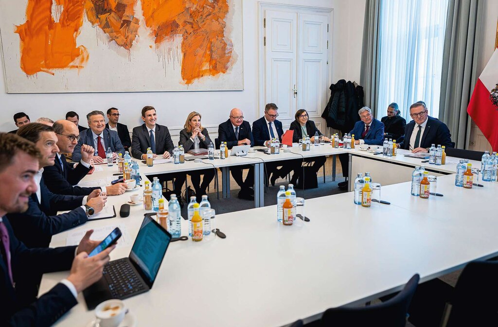 Treffen der Reformpartnerschaft im Bundeskanzleramt im Dezember 2025