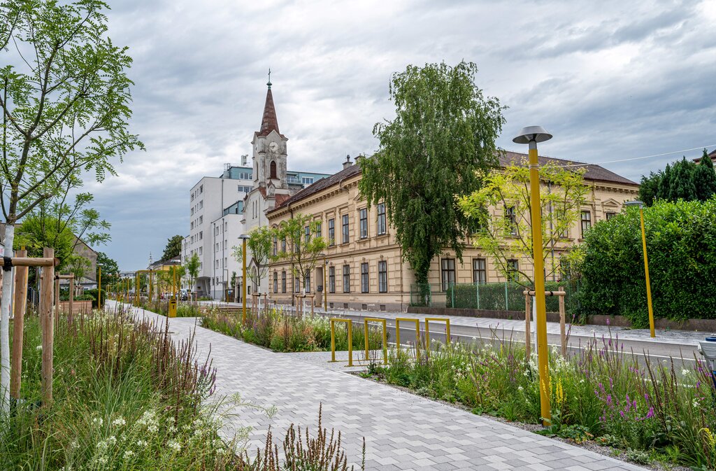 Begrünter Promenadenring in St. Pölten