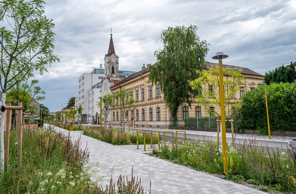 Begrünter Promenadenring in St. Pölten