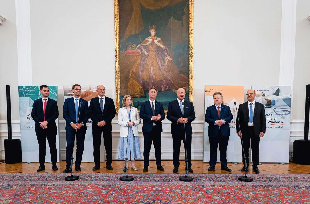 Pressekonferenz zur Reformpartnerschaft im Juli 2026